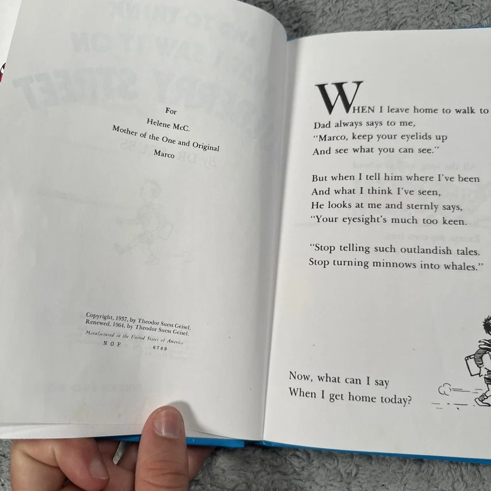 BANNED And to Think That I Saw It on Mulberry Street Dr Seuss Glossy 1964